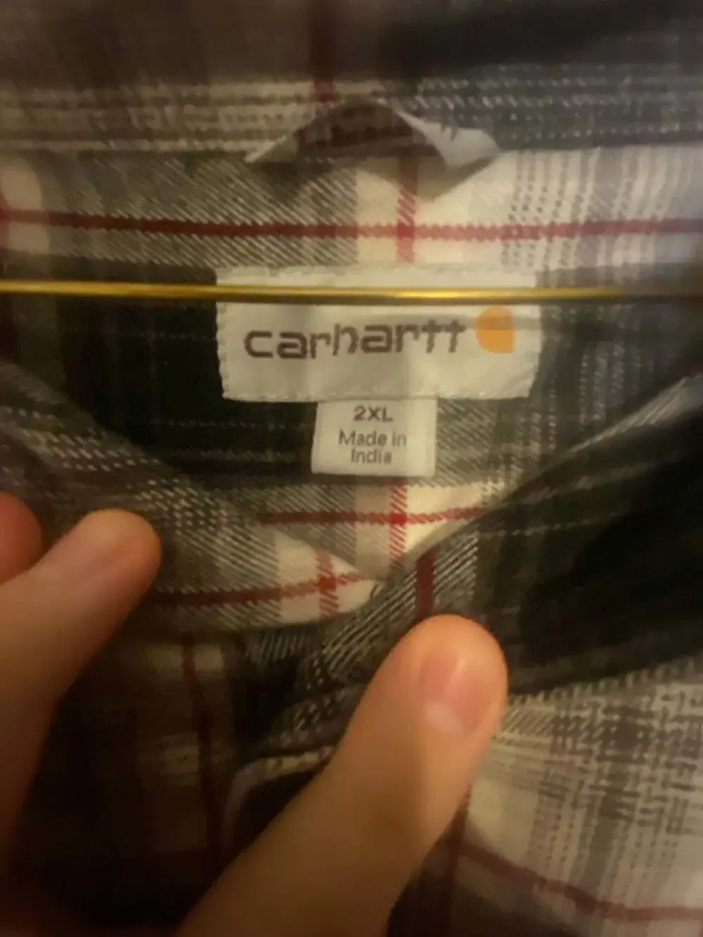 Carhartt Relaxed Fit 100% Cotton Plaid Long Sleeve Flannel Button-Up Shirt